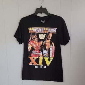 Wrestle Mania Shawn Michael's Stone Cold Steve Austin Men's Shirt Small Black
